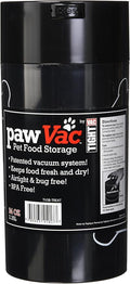 Tightpac Pawvac 5 to 24 Ounces Container, Airtight Pet Food and Treats Storage Jar - Patented Vacuum Seal Container for Pet Food, Treats and other Dry Goods - Black with Treats
