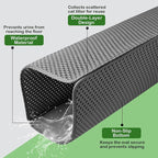 Cat Litter Mat 36"x 24" Double Layer Waterproof Litter Trapping Mat, Gray | Kitty Cat, Easy to Clean Litter Box Mat Scatter Control Pad