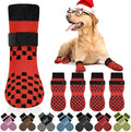 Anti Slip Dog Socks to Prevent Licking Paws, Dog Shoes for Hot/Cold Pavement, Dog Boots on Hardwood Floors, Traction Control Dog Booties & Paw Protectors for Small Medium Large Senior Dogs