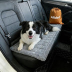 Dog Car Seat Cover, Pet Couch Covers for Car and Sofa,Non-Slip Backseat Pet Bed Mat, Machine Washable, Soft Plush Travel Seat Protector with Storage Bag (Grey,23.6''×70'')