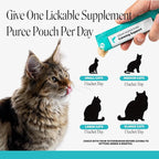 Pet Honesty Cat Lickable Treats with L-Theanine & Chamomile - Squeezable Puree Pouches for Cats - Behavior Support for Travel, Vet Visits, Grooming, & Separation (Salmon, 20 Ct)