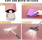 HCY&WLD Cat Litter Mat, Honeycomb Double Layer Litter Trapping Mat | Safe Materials, Soft on Paws, Waterproof Urine Proof Non-Slip, Protects Floors, Less Waste, Easy to Clean, Pink, 30" x 22"