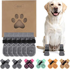 KOOLTAIL Anti Slip Dog Socks for Hot/Cold Pavement to Prevent Licking Paws, Paw Protector&Dog Boots with Grippers for Hardwood Floors,Traction Control No Twist Booties for Small Medium Large Dogs S