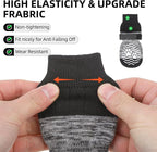 PUPTECK Anti Slip Dog Socks, Shoes with Grippers to Prevent Licking Hardwood Floors Traction, Rubber Boots & Paw Protectors for Small Medium Large Dogs Cold/Hot Pavement, Senior Dogs Booties Grey