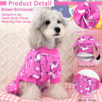 XPUDAC 4 Pack Dog Pajamas for Small Medium Dogs, Strechy Soft Puppy Clothes for Doggie Girl Boy Pet Jumpsuit, Cat Onesie-XL