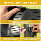 Heavy-Duty Iron Dog Playpen Outdoor Indoor,24 inch 8 Panels Dog Fences for RV Camping/Yard/Garden,Portable Dog Play Pen for Dogs,Puppies,Small Animals,Black Silver