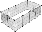 LURIVA DIY Small Animal Playpen, Pet Playpen, Guinea Pig Cages, Rabbit Playpen, Dog Puppy Playpen, Indoor Metal Wire Yard Fence, 15 X 12 Inch, 12 Panels, Black