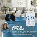 Zero Odor Multi-Purpose Odor Eliminator, Fabric & Room Deodorizer, 2 Pack | Odor Eliminator Spray for Hotel, Bathroom, Basement, Trash & Upholstery - Travel Size Odor Neutralizer, (8 oz Each)