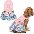 Parisian Pet Cherry Blossom Dog Dress - Elegant Floral Clothes for Large Dogs Girl - Stylish Pink Dog Outfit - Lightweight and Soft Puppy Clothes - Formal Pet Apparel - Designer Dresses for Dogs