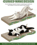 2 Pack Cat Scratching Board World Cup Design, Corrugate Cat Scratcher for Indoor Cats with Catnip, Cat Scratch Pad with Premium Scratch Textures Design, Double-Sided Usability