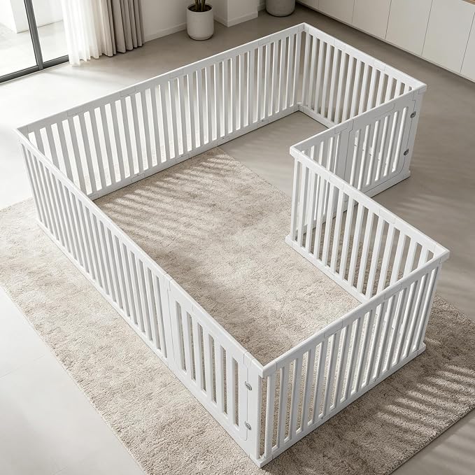 Dog Playpen Expansion Panels 4-Packs, Height 25.6 inch, White