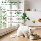 Cat Dental Care Powder, Cat Teeth Cleaning with Natural Ingredients and Probiotics, Dental Powder for Cats Breath Fresh Tartar Remover Plaque Off, 80g