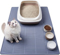 Extra Large Cat Litter Mat 47" x 35" Silicone Litter Trapping Mat for Scatter Control, Catcher for Kitty Litter, Non-Slip Waterproof Floor Protector, Easy to Clean, Gray