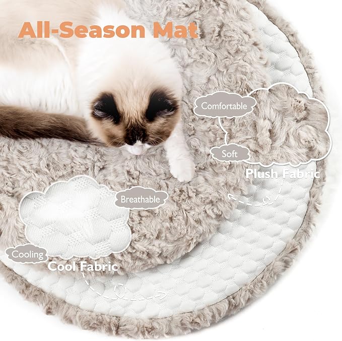 Easyego Modern Cat Tree, 43.3" Aesthetic Wood Cat Tree Tower for Large Cats, Luxury Cat Condo with Scratching Posts and Flower Platforms, Cat Furniture, Bullet Gray