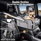 Center Console Dog Car Seat,Dog Car Seats for Small Dogs with Soft Mattress,Pet Puppy Cars Seat (Grey, Medium)