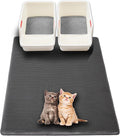Extra Large Cat Litter Mat, XL 47"x28" Litter Trapping Mat for Cat,Litter Box Matt for indoor, 2 Layer Catcher Rug for Multiple-Pet kitty Litterbox, Waterproof Urine Proof,Clean Easily,Non-Slip