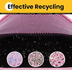 Cat Litter Mat New Size 23.6"x14.6" for Small Spaces, Upgrade Super Waterproof Back Layer Litter Box Mat, Non Slip, Durable, Soft on Paws Kitty Trapping Matt, Pink