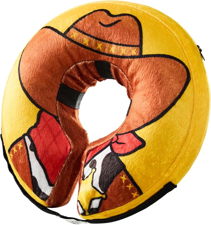 BENCMATE Inflatable Dog Cone Collar Alternative, Soft Dog Cone for Small Medium Large Dogs and Cats, Neck Recovery ECollar Donut Collar After Surgery (Large, Cowboy)