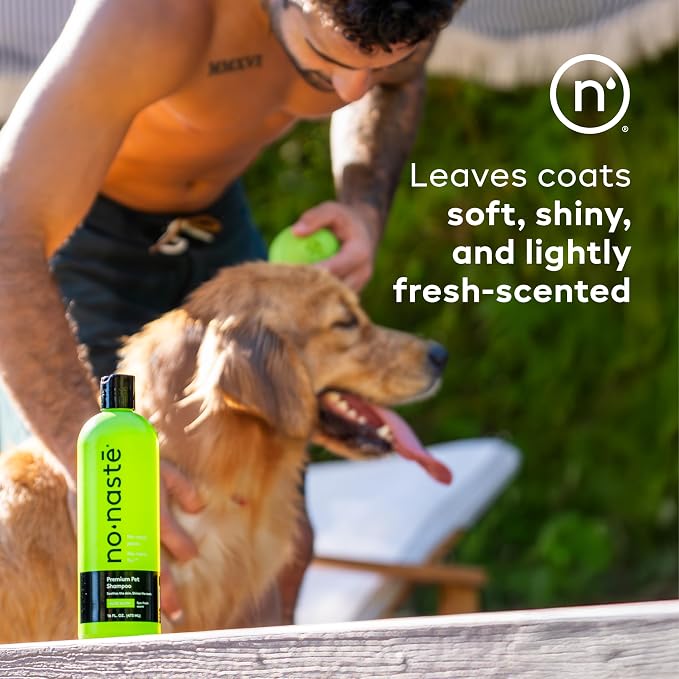 Nonaste Oatmeal & Aloe Dog Shampoo, Itchy Skin & Deodorizing, 16 oz, Pk 1 | USDA-Certified Organic Aloe & Oatmeal Soothe Itchy, Dry & Sensitive Skin. Deodorizing, Gentle Dog Wash. Light Fresh Scent.