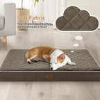 WNPETHOME Orthopedic XL Dog Bed for Crate, Waterproof Extra Large Dogs Bed with Removable Washable Cover, Multi-Needle Quilting Dogs Crate Bed