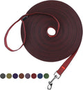 Hi Kiss Dog/Puppy Obedience Recall Training Agility Lead - 15ft 20ft 30ft 50ft 100ft Training Leash - Great for Training, Play, Camping, or Backyard(30ft,Black_red)
