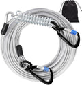 Snagle Paw Dog Tie Out Cable 30FT-1000LBS Break Strength,Heavy Duty Dog Leads for Yard with Shock Absorbing Spring & Swivel Hook,Long Leash Cable for Outdoor Tethering,Dog Line for Small Large Dogs