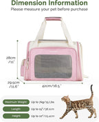 Homespon 34.5L Soft-Sided Cat Dog Carrier, Airline Approved Pet Bag | Collapsible Travel Bag with Removable Bed for Small Dogs & Cats