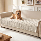 Smiry Couch Cover for Dogs, Non Slip Fuzzy Pet Sofa Covers Washable | Sofa Slipcovers for 3 Cushion Couch, Soft Thick Furniture Protector for Cats Dogs, Against Fur, Dirt, Scratch (35.4"x88")