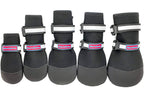 All Weather Neoprene Paw Protector Dog Boots with Reflective Straps in 5 Sizes! (Black Small)