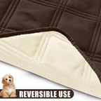 Smiry Waterproof Dog Bed Cover, Reversible Pet Blanket for Sofa Couch | Soft Washable Dog Blanket, Leakproof Couch Cover for Dogs Cats & Furniture Protection, 40x70, Chocolate/Beige