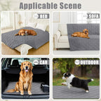 Smiry Waterproof Dog Bed Cover, Reversible Pet Blanket for Sofa Couch | Soft Washable Dog Blanket, Leakproof Couch Cover for Dogs Cats & Furniture Protection, 40x90, Grey/Grey