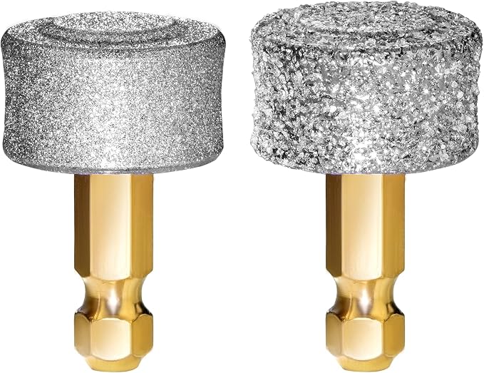 Dog Nail Grinder - Hard & Soft Replacement Heads - Small & Large Dogs - Premium Quality - Diamond Tip Drill Bit - Professional Dog Nail Trimmers - Grooming Tool kit - 2 Pack