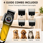 Dog Clippers for Grooming Thick Hair, Pet Grooming Kit with Carry Case | LCD Display • USB-C Charging • 180-Min Runtime • Low Noise • Carrying Case • Metal Housing