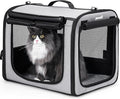 Dog Car Carrier Light Weight 19.7×16.9×14.8in, Foldable Dog Carrier, Gray | Easy to Assemble, Portable and Breathable Pet Carrier, Suitable for Indoor and Outdoor Use, Dog Travel Crate with Curtain