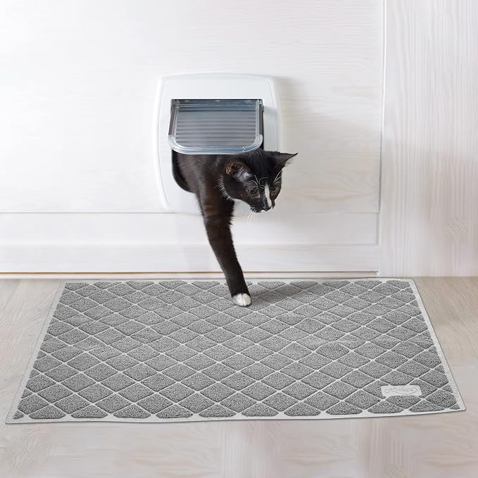 Niubya Premium Cat Litter Mat, Litter Box Mat with Non-Slip and Waterproof Backing, Litter Trapping Mat Soft on Kitty Paws and Easy to Clean, Cat Mat Traps Litter from Box