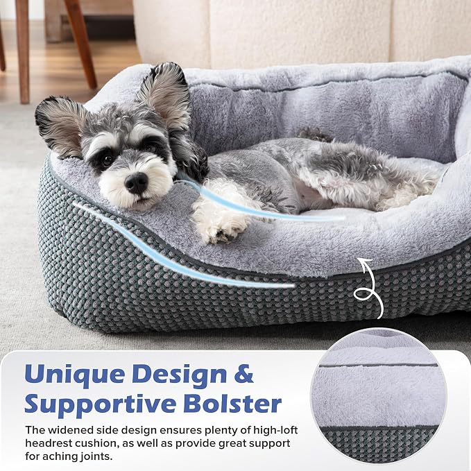 INVENHO XL Dog Beds Large Sized Dog, Washable Orthopedic Warming Soft Sleeping Durable with Anti-Slip Bottom