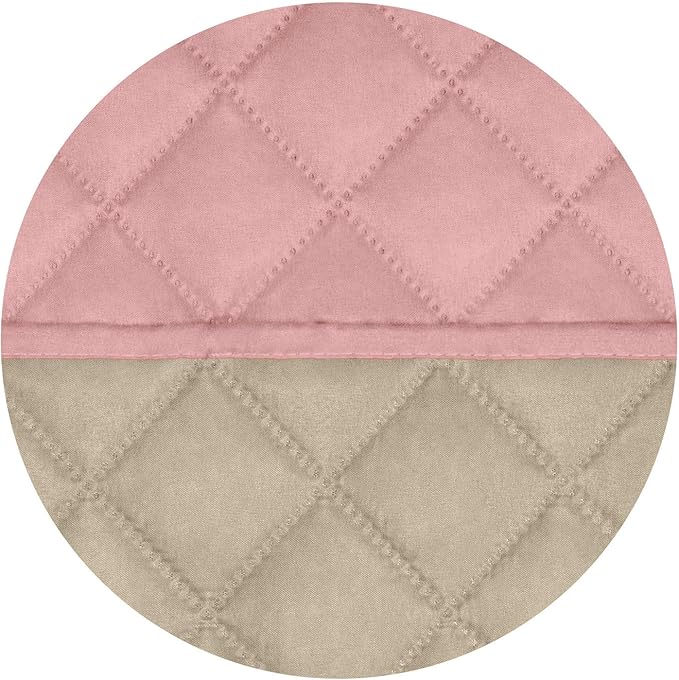 PureFit Reversible Quilted Sofa Cover, Water Resistant Slipcover Furniture Protector, Washable Couch Cover with Non Slip Foam and Elastic Straps for Kids, Dogs, Pets (Small, Pink/Beige) | Pink/Beige, Water Resistant Couch Protector, Washable Pet Couch ...