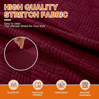 XINEAGE Stretch 2 Seater Slipcover, Non-Slip Pet Couch Cover,Wine Red | Washable Furniture Protector, Elastic Bottom, Dogs & Cats Friendly, Scratch-resistant, Fast Setup, High Elasticity