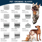 3/4" HT Pet Dog Grooming Detachable Blades, 3/4" (19mm) | Compatible with Andis, Compatible with Oster A5, Compatible with Wahl KM10 Clippers, Cut Length 3/4" (19mm)