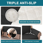 Turquoize 100% Waterproof Sofa Covers Chair Cover Slipcover Couch Protector Triple Non-Slip Sofa Slipcover for 1 Cushion Furniture Protector for Pets, Kids,Dog (Chair 23", Black)