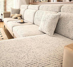 Stretch Sofa Slipcover, 2026 Upgraded Non Slip Couch Cover with Adjustable Straps, Pet Dog Cat Friendly Furniture Protector for 3 Seater, Washable for Living Room