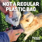 MyEcoWorld® Compostable Pet Poop Bags - Made with Corn and Other Certified Compostable Materials - 360 Bags - 24 Roll - Extra Strong - Leak Proof - Unscented - Easy to Open
