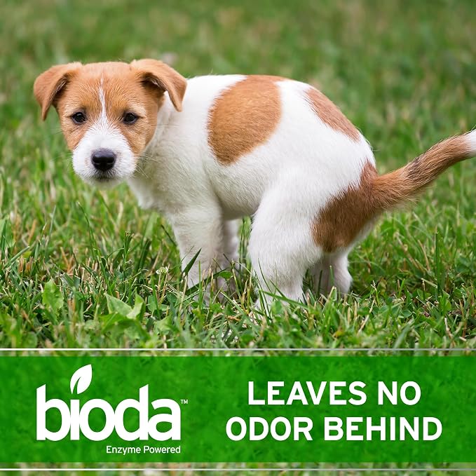 Bioda Probiotic Natural Outdoor Odor Eliminator, 1 gal Refill, Enzyme | Enzyme Cleaner Destroys Cat & Dog Odor, Neutralizer for Lawn, Artificial Grass, and Patios