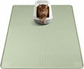 Silicone Cat Litter Mat for Litter Box 40”x40” Large Cat Mat, Green | Waterproof, Non-Slip, Leak-Proof Rug Mat with Lip, Easy to Clean, Extra Large Litter Catcher Mat for Floor