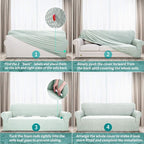 YEMYHOM Couch Cover Latest Jacquard Design High Stretch Extra Large Sofa Covers Pet Dog Cat Proof Oversized Slipcover Non Slip Magic Elastic Furniture Protector (X Large, Ivory)
