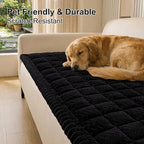 Smiry Couch Cover for Dogs, Non Slip Fuzzy Pet Sofa Arm Covers Washable | Sofa Slipcovers for Armrest & Backrest, Soft Thick Furniture Protector for Cats Dogs, Against Fur, Dirt (27.6"x27.6")