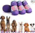 Dog Shoes for Hot Pavement Anti-Slip Dog Boots & Paw Protectors for Large Dogs Breathable Small Medium Large Dog Booties for Summer Hiking Outside Winter Snowy Day Dog Booties 4PCS