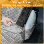 PETICON Waterproof Front Seat Car Cover 2 Pack, Full Protection | Dog Car Seat Cover with Side Flaps, Nonslip Scratchproof Captain Chair Seat Cover Fits for Cars, Trucks, SUVs, Jeep, Gray
