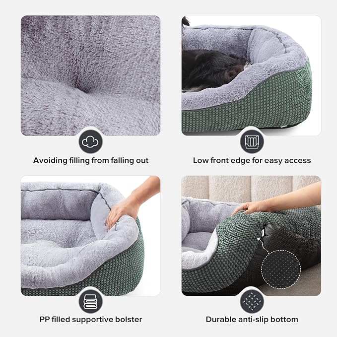 INVENHO Large Dog Beds Large Sized Dog, Washable Orthopedic Warming Soft Sleeping Durable with Anti-Slip Bottom