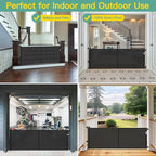 Reinforced 60" Wide Retractable Baby Gates for Dogs, Prevent Crawling Under | Space-Saving Indoor/Outdoor Retractable Gate, Easy One-Hand Operation Safety Lock, Scratch-Resistant Mesh, Easy Install/Black